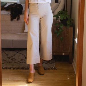 Everlane Lightweight Wide Leg Crop Chino pants
